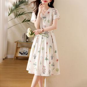 DAIXIANGFEIZI | Đầm A-Line Tay Ngắn Elegance Slim