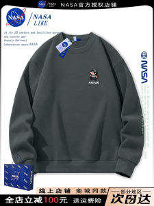 WASSUP round Neck Sweatshirt American Retro Mens Thickened Fleece Autumn Winter Fashion Brand Couples Clothing Top