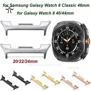 1-5 Cặp Đầu Nối Bộ Chuyển Đổi Đồng Hồ Bằng Thép Không Gỉ Dành Cho Samsung Galaxy Watch 8 Classic 46mm 8/9 40/44mm - 20/22/24mm Phụ Kiện Dây Đeo Đồng Hồ Bằng Kim Loại