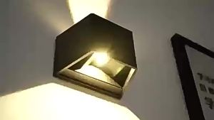 COB Outdoor Led Solar Light Garden Fence Wall Lamp Sunlight Dusk to Dawn Waterproof Up and Down Adjustable for Yard Pathway