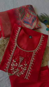 [PRE-ORDER] Size M to 2XL KURTI PANT OR DUPPAT FABRIC:- ROMAN SILK WITH HEAVY EMBROIDERED WORK 3pcs sets_362