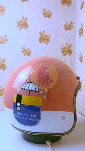 Helm Bogo Retro Motif Payung Lucu + Kaca | Bivi Half Face SNI | Jenderal Helm