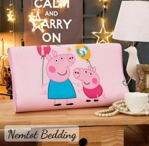 ƯU ĐÃI LỚN Gối Cao Su Non Cho Bé Tặng Kèm Vỏ Gối Gối Cao Su Non Cho Bé Cực Êm Cao Su Đàn Hồi Tốt mềm mịn mát thoáng gối nằm cho trẻ em đi học mẫu giáo gối nằm cao su cho bé nhỏ _Nemtot Bedding