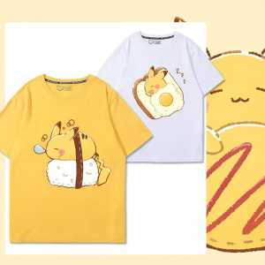 senwdsi | Cute Pikachu Sushi Cotton T-shirt