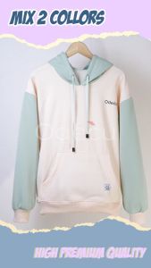 ODECU PREMIUM HOODIE TWO COLOR VANILLA MINT SWEATER OVERSIZE WANITA PRIA