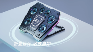 Leizun 6-Core Semiconductor Laptop Cooler with RGB Lights (D13)