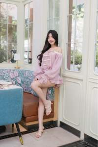 Girl Mia Jane dress jumpsuit มีกางเกงในตัวทัก LINE ร้านก่อนสั่งสินค้านะคะ