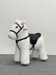 Cartoon Animal Shaped Childrens Small Horse Stool with Wheel Horse Chair Creative Gift Pony Sliding Horse Riding