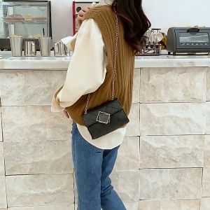 Belfoyer กระเป๋าสะพายสไตล์เกาหลีเรียบง่ายกระเป๋าสะพายไหล่ Chainlingกระเป๋าแฟชั่นสุภาพสตรีขนาดเล็ก