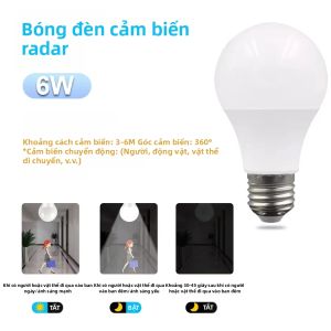 2PC Radar Cảm Biến Chuyển Động Đèn LED 110V E26 Bóng Đèn Hồng Ngoại Thông Minh 6W-20W Đêm Tối Kích Hoạt Ánh Sáng Với 120 ° Góc Chiếu Sáng