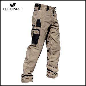 FUGUINIAO Tactical Cargo Pants for Men Hiking Cargo Pants Mens Outdoor Work Wear Tactical elastic pants