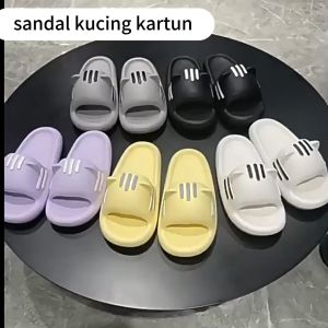 BSS Decor Sandal Wanita Baru 2024 Sandal Wanita Anti Selip Ruang Kamar Mandi Gaya Kartun Lucu