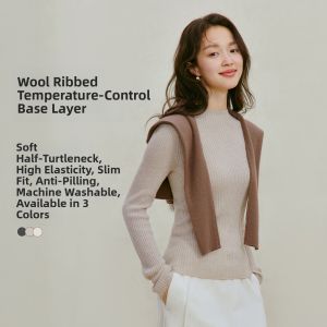 INMAN | Long Sleeve Pullover Sweater Soft Ribs 2026 Autumn New Style Wool