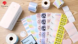 Phomemo Colorful Fan-Fold A6 Thermal Label Sticker 100x150mm Paper For PM-241BT/D520/246S Waybill Printer