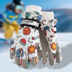 Cute Childrens Ski Gloves Waterproof Touchscreen Compatible Winter Childrens Outdoor Gloves Windproof And Warm