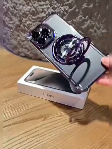 Case Untuk Oppo A5 Pro Casing Clear Chrome Ring Stand Holder Magnetik