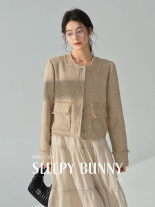 French Lapel Fringe Short Jacket Women Autumn Elegant Casual