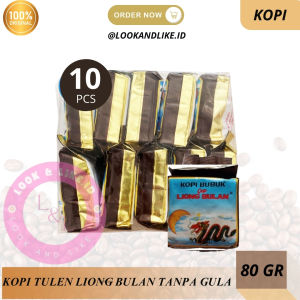 Kopi Liong Bulan Isi 10 Bks x 80 Gram Tanpa Gula Kopi Bubuk Legend Khas Kota Bogor