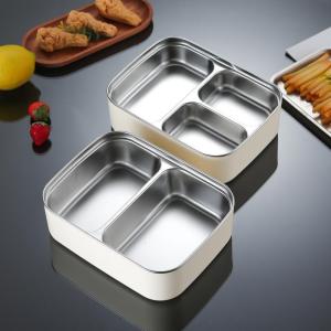 Heat-resistant Compartment Stainless Steel Lunch Tray