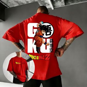 Bandai | Oversized Vintage Dragon Ball Goku Graphic T Shirt Men Women Anime Print Cotton Short Sleeve Tee Streetwear Casual 2026 Summer