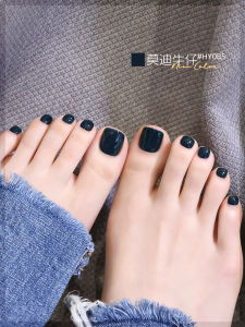 Blue Nail Polish Quick Dry No Baking New 2025 Odorless Safe for Toenails Autumn Winter White Enhancing Blue Black Color
