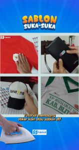 Stiker Baju Custom Nama - Stiker Kain Kaos Strika Waterproof Sablon Karakter Lucu Anak - 42pcs