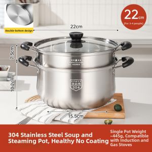 YIYIPAI | New 304 Stainless Steel Food-Grade Thickened Cooking Pot