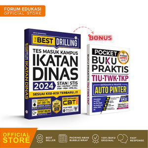BUKU IKATAN DINAS 2024 THE BEST DRILLING TES MASUK KAMPUS IKATAN DINAS 2024 BONUS POCKET TIU TWK