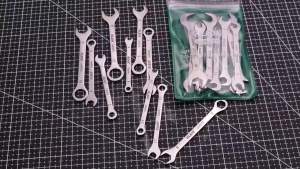 LAOA Mini Thin Double Open-End Wrench Stainless Steel Dual-Purpose Wrench 4 to 11 mm Available