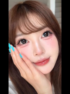 eyeshare 1 cặp kính áp tròng WARSAW đen/xám/nâu 14.2mm kính áp tròng tự nhiên và dễ thương Thích hợp cho sinh viên