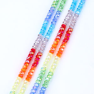 6mm 8mm Premium K9 Crystal Sparkling Rondelle Beads Faceted Glass Wheel Spacer Beads for DIY Bracelets Necklaces Earrings