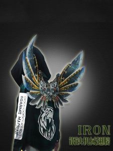 Mechanical Gear Angel Wings Steam Punk Style Feathery Iron Imitation Performance Props Adult And Child Adjustable Party Costumes