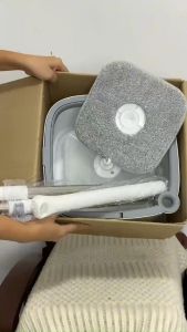 Jbos Self Wash Spin Mop With Turbo Flushing Bucket Clean and dirty water separation square Flat Mop