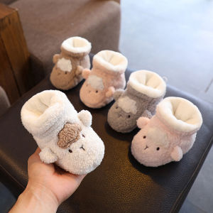 Winter Babys Shoes Soft Bottom Socks Autumn Men and Women Newborn Baby Foot Protection 0-1 Years Old Toddler 3-6-September Cotton Shoes