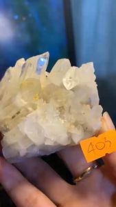 Cụm đá Thạch Anh pha lê Lemurian tán sắc tinh thể trong suốt thông đèn thiên nhiên năng lượng cao mã 403