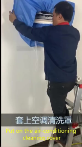 320*50 Plastik Cuci Ac Air Conditioning Cleaning Cover Ac Membersihkan Debu Cuci Penutup Cuci Penutup Alat Pelindung Tahan Air