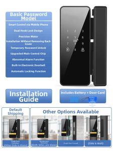 KANGTING | Fingerprint Lock For Glass Doors Dual Swing Doors Single Doors Framed