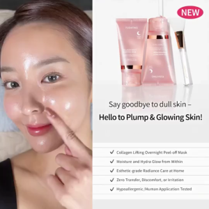 Hydrating Collagen Peel-Off Mask Smooth Skin Reduces Dullness Deep Moisturizing&Anti-Wrinkle Nighttime Facial Wrapping Mask