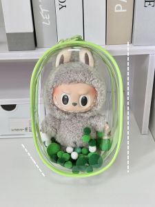 Labubu Party Protection Case Macaron Going out Baby Carrier Doll 15cm Cotton Dustproof Protective Cover Sitting Figure Toy Bag