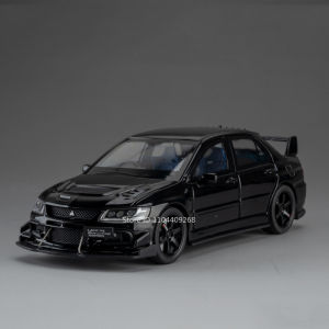 Scale 1:32 Mitsubishi Lancer Evolution IX Sports Car Toy Model Doors Opened Pull Back Shock Absorption Vehicles Hobby Ornaments