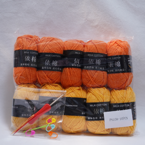 New 10pcs Color-blocking Yarn Milk Cotton Yarn Combination Crochet Knitting Yarn Set for Handmade DIY Sweater Scarf Knitting