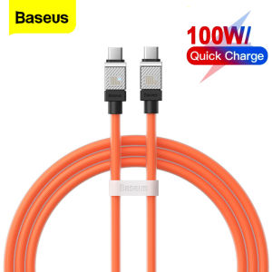 Dây sạc nhanh type c 100W Baseus - Cáp 2 đầu typec đầu hợp kim chất liệu bọc cao su đàn hồi độ bền cao cho cả đt tablet laptop ...