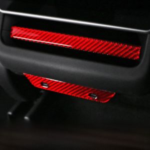 Carbon Fiber Decorative Stickers for Tesla Model3/y Rear Outlet Airflow Trim Interior Modification Small Accessories