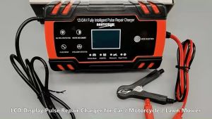 [COD] FFALL New Red Full Automatic Car Battery Charger 110V To 265V To 12V 24V Motorcycle Battery Repair Type High Power Start and Stop