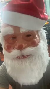 หน้ากากซานต้า แบบ 3d งานดีมีเครา มีหมวก ขนาดสำหรับผู้ใหญ่ แต่เด็กสามารถใส่ได้ (FANCY447)