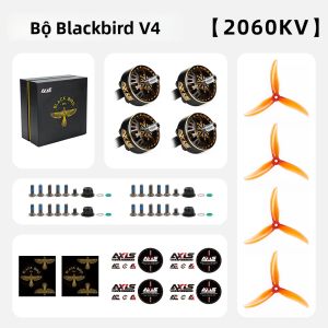 AXISFLYING | Động Cơ Không Chổi Than Black Bird V4 2307 Menace Edition 1960/2060KV Cho FPV 5-inch