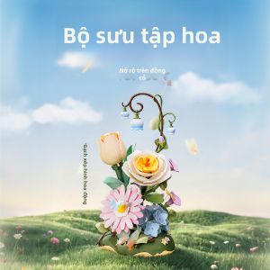 JINWUCHUANGYI | Creative Stress Relief Girls Dynamic Flower Bouquet Building Blocks