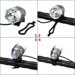 For Bicycle Rechargeable 1000LM T6/L2 Mountain Bike Lamp Set Bike Cycling Lamp Headlight 2 in 1 Without Battery New Headlight