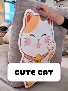 Buy 1 get 1 Cute Cat Scratching Sticker Self-priming Cat Scratching Mat Sofa Sticker Wall Sticker 80X50CM