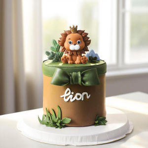 Jungle Animal Cake Topper Collection - Lion Giraffe Wild Forest Theme for Baby Shower Gender Reveal & 1st Birthday Party Decor